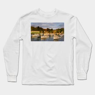 Morning Light on the Perkins Cove Fleet Long Sleeve T-Shirt